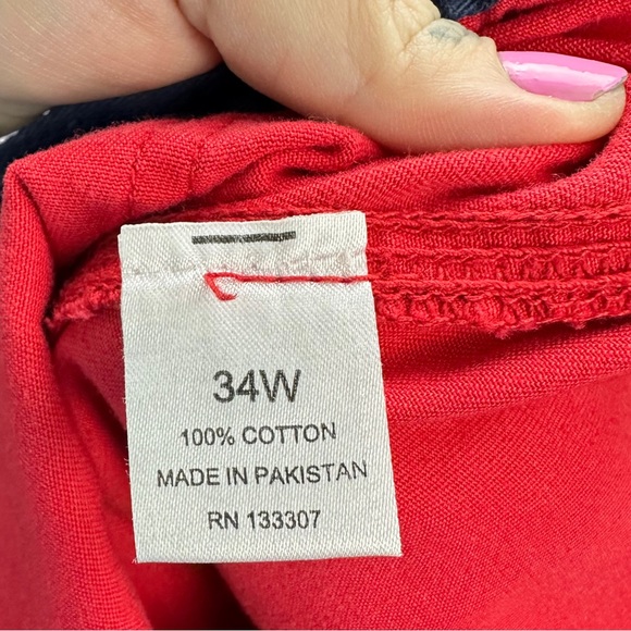 Prpgnda Vintage 90’s Play To Live Red Cotton Cargo Shorts 34 - Picture 8 of 9